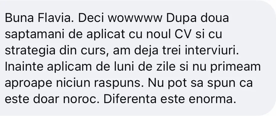 Mesaj WhatsApp de la un participant