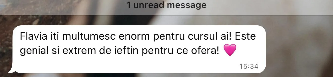 Mesaj WhatsApp de la un participant